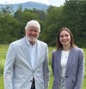 With Representative Oppel (GR-09 '24-'26) in front of Mount Cardigan