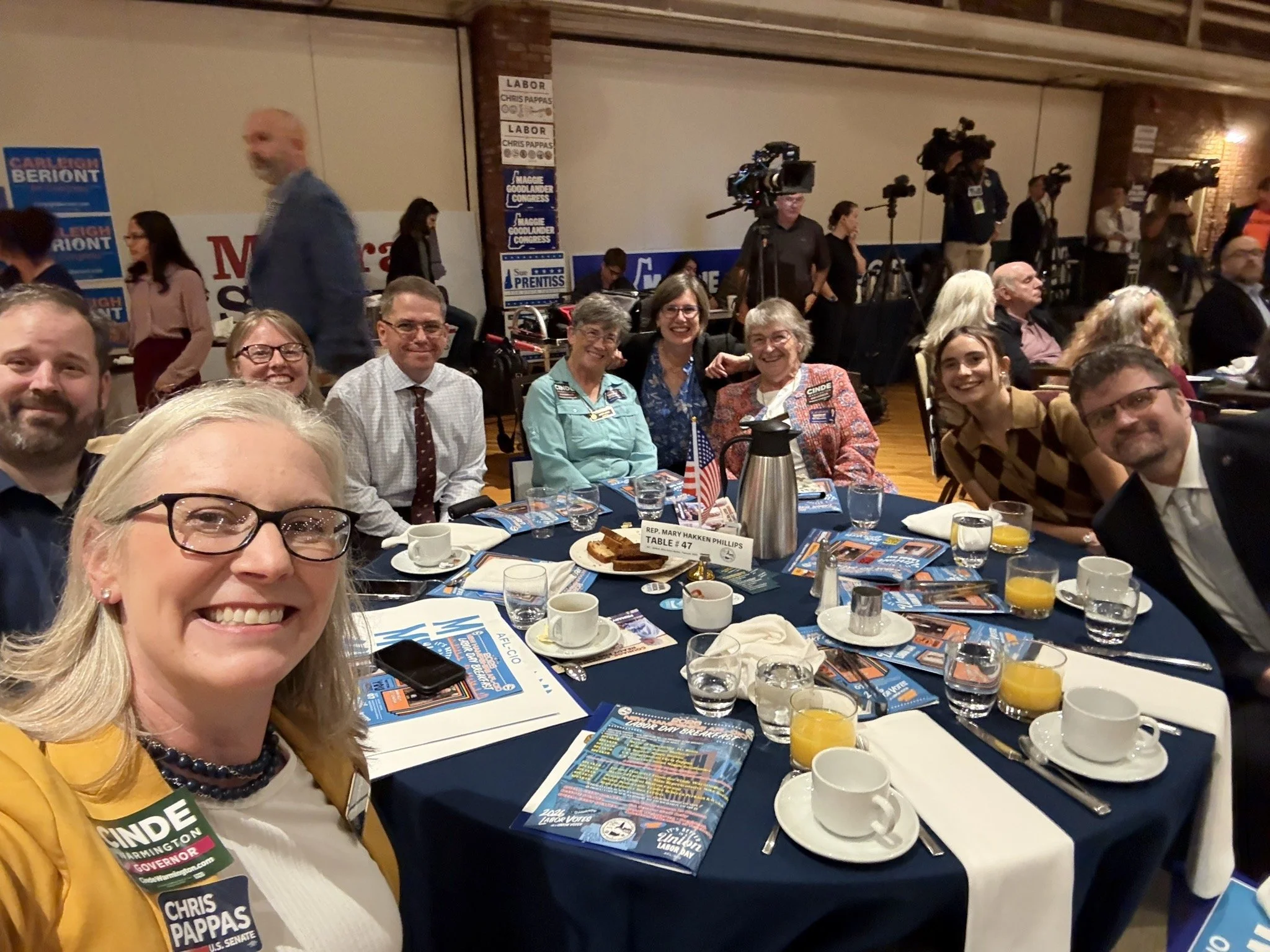 With the Grafton County team at the AFL-CIO Labor Day Breakfast in Manchester