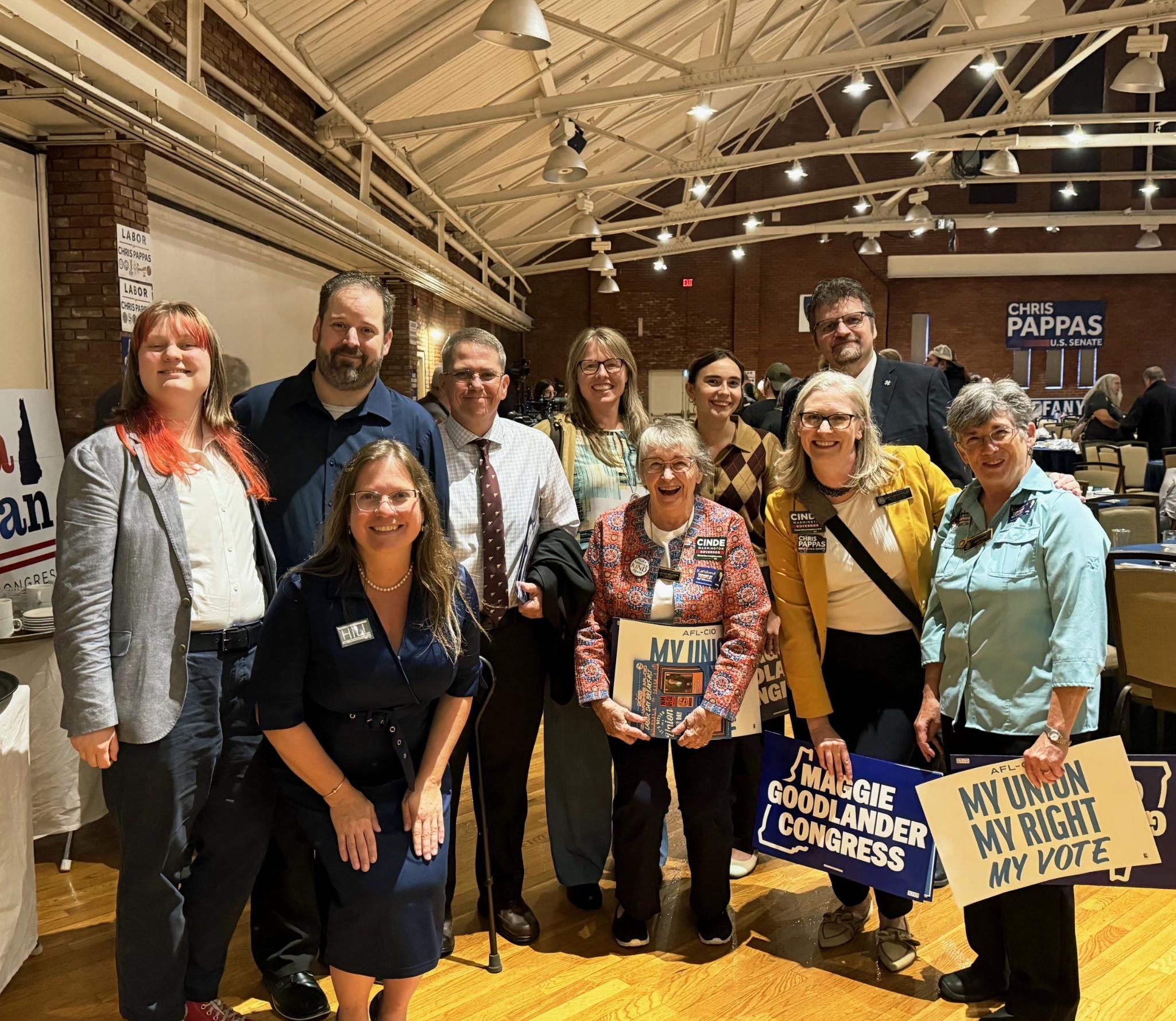 With the Grafton County team at the AFL-CIO Labor Day breakfast in Manchester