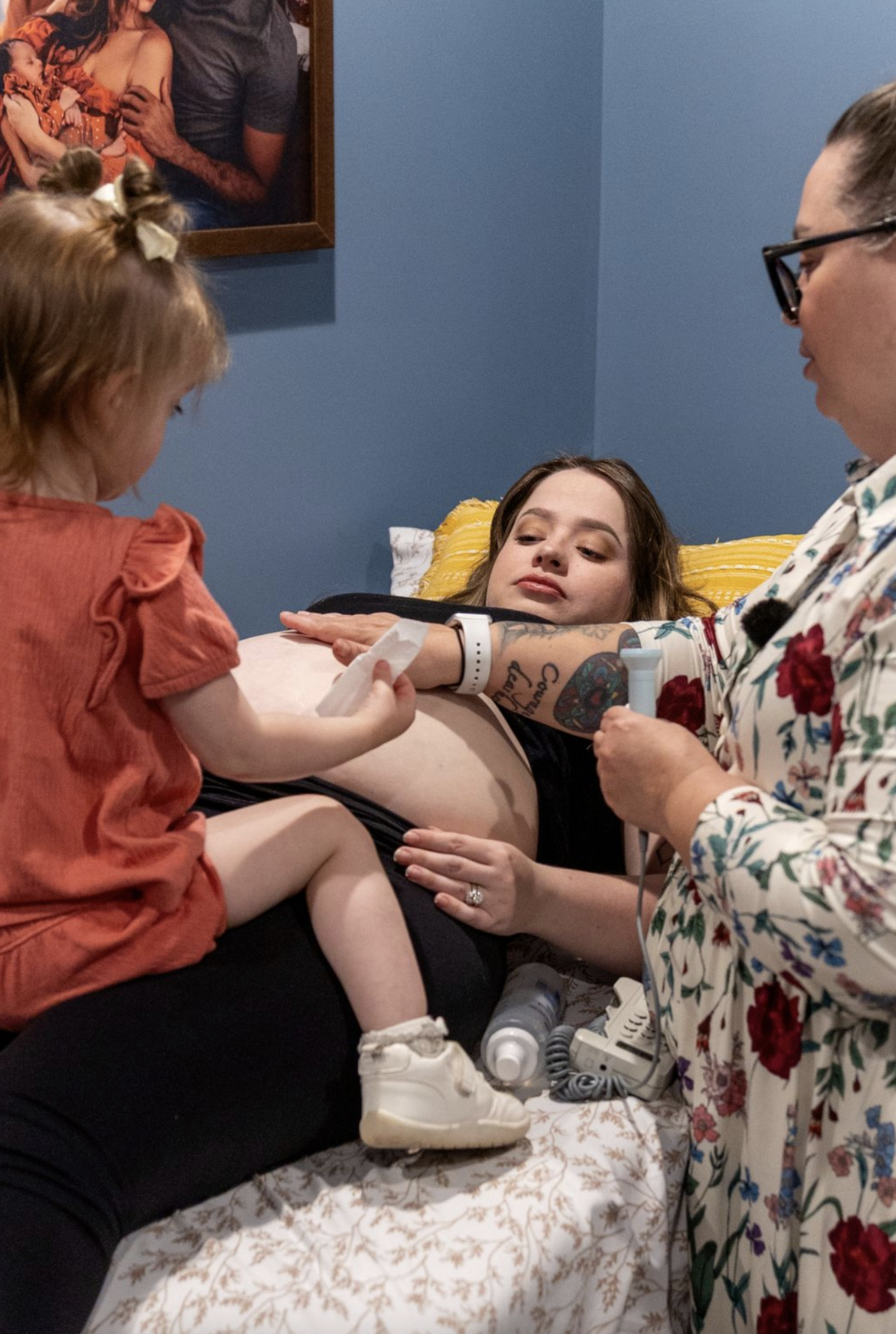 prenatal visit with mom and child together