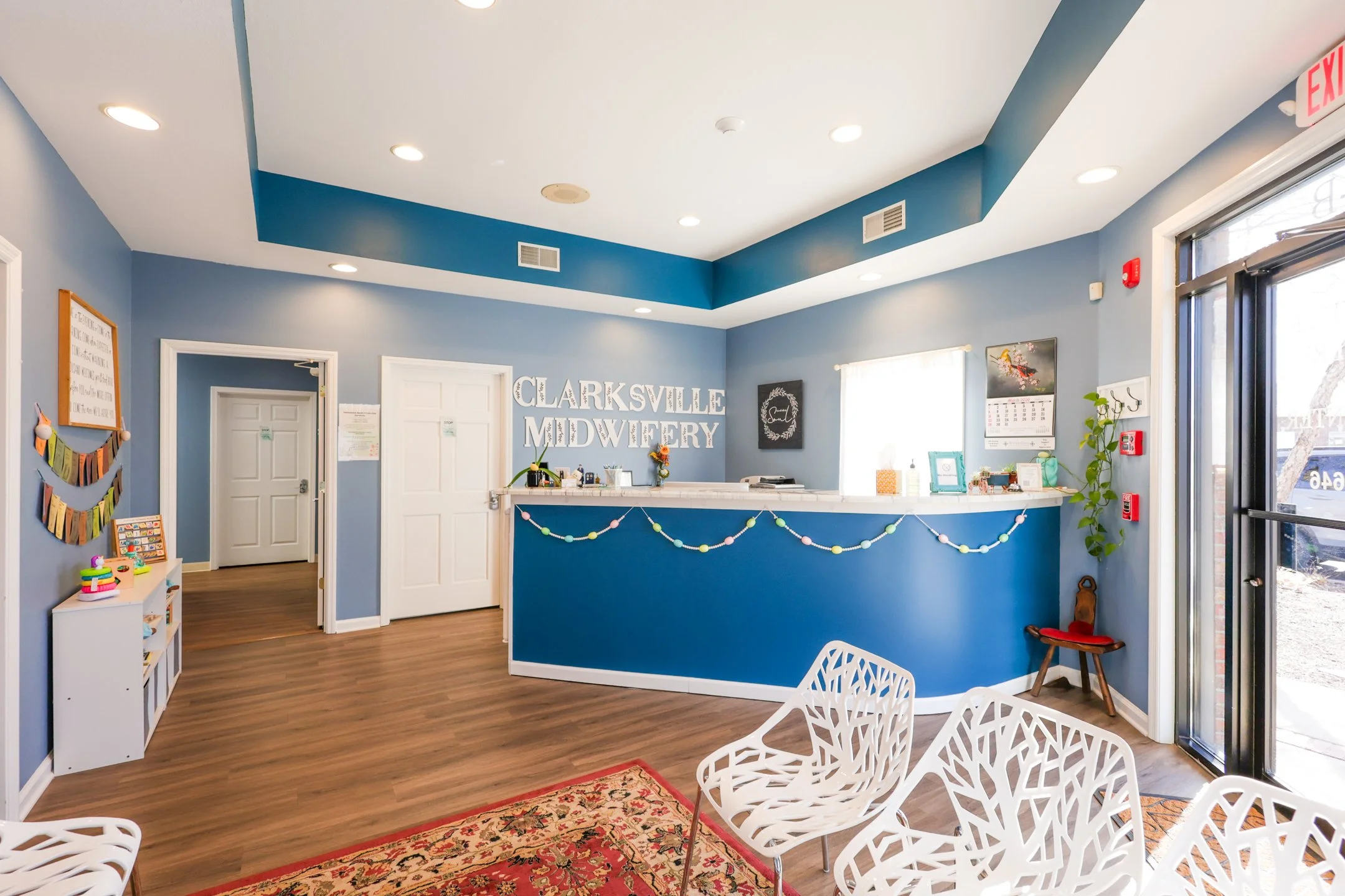 main desk at clarksville midwifery