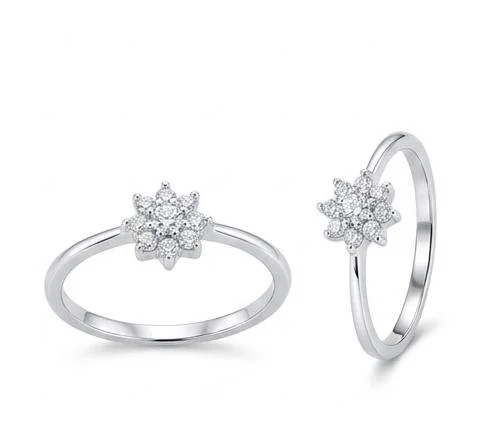 Anillo Flor de Circones Eterno