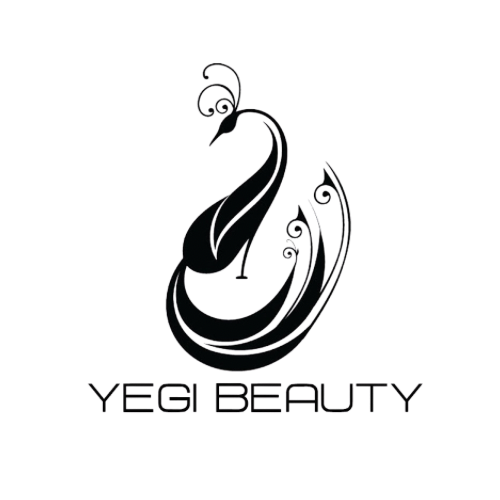 Logo of a stylized peacock with the text 'YEG BEAUTY' underneath.