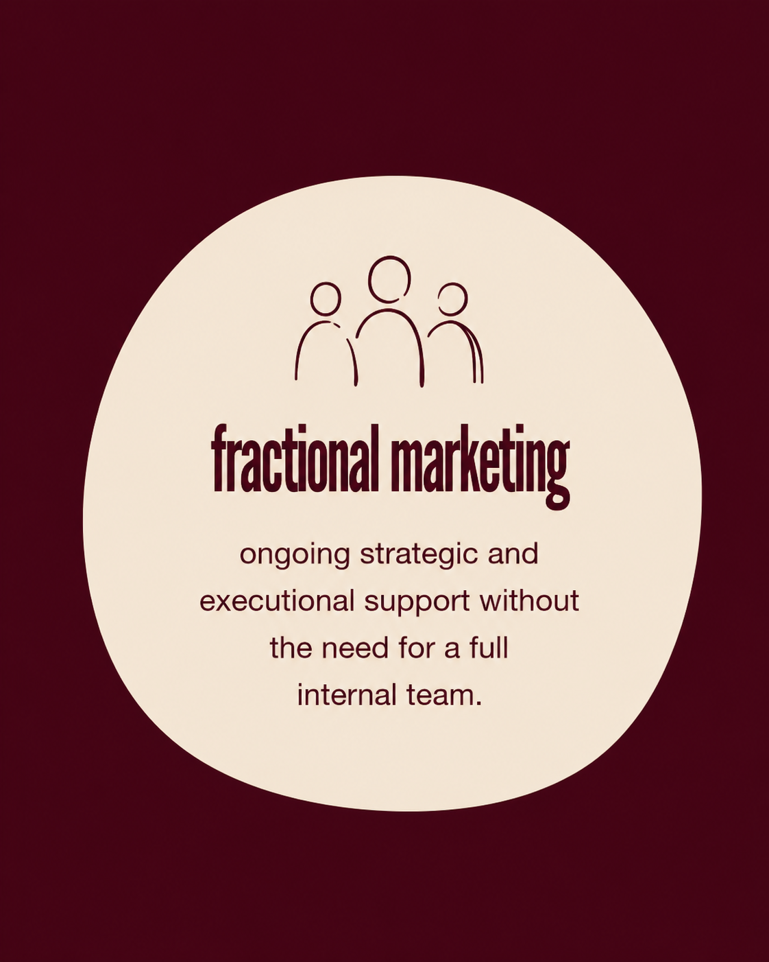 fractional marketing, ongoing strategic and executional support without the need for a full internal team