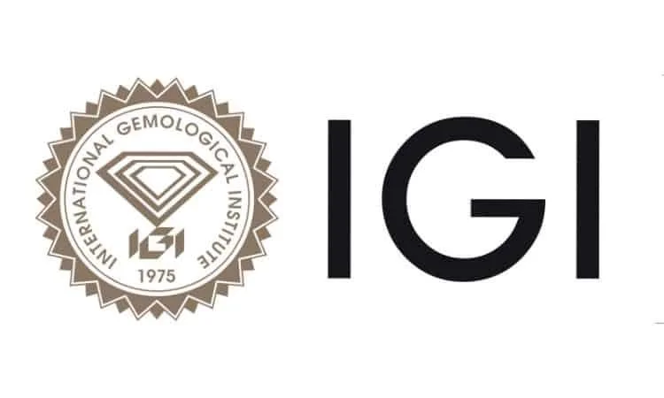 Logo of the International Gemological Institute (IGI) with a circular seal and the letters 'IGI' in bold.