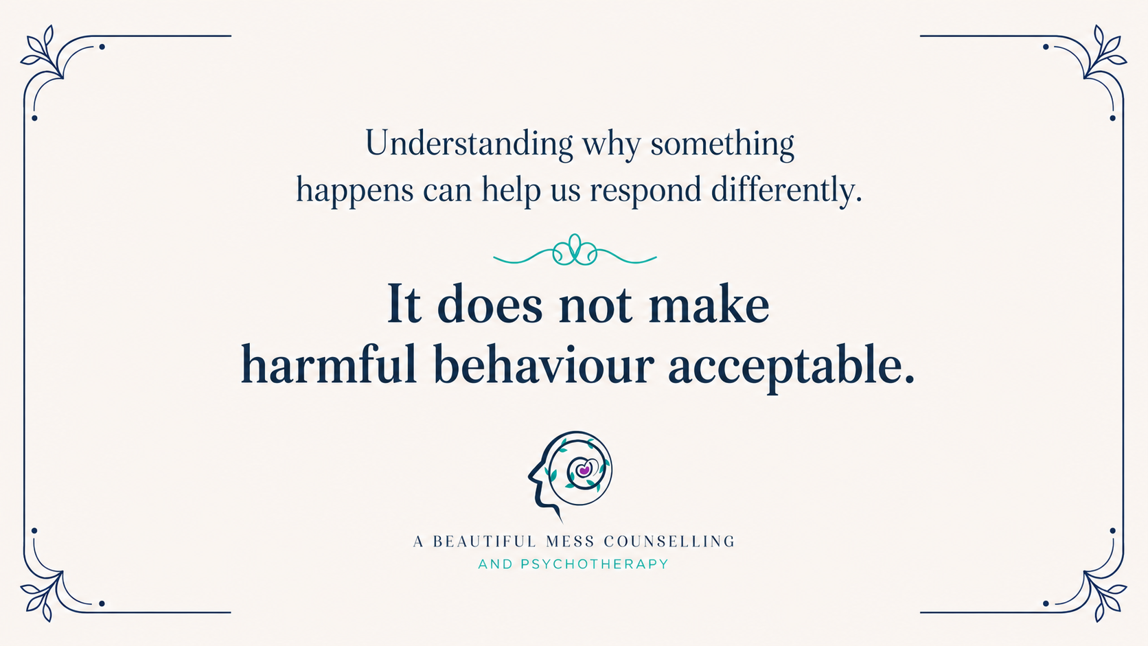Understanding why does not make harm acceptable
