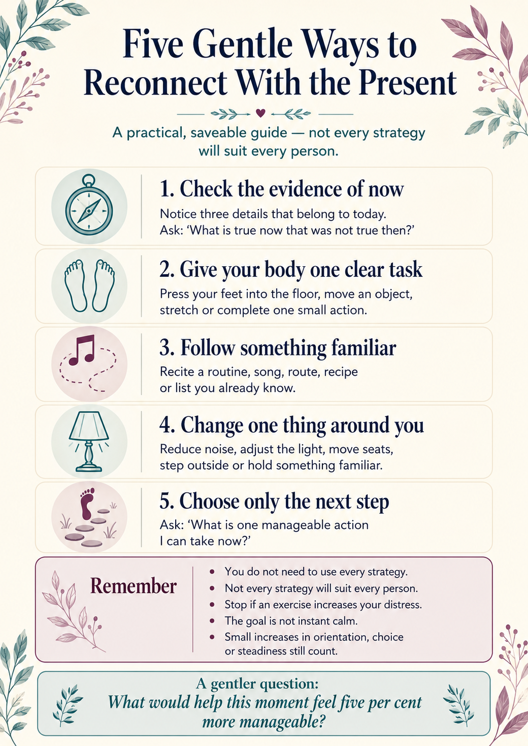 Five gentle ways to reconnect with the present