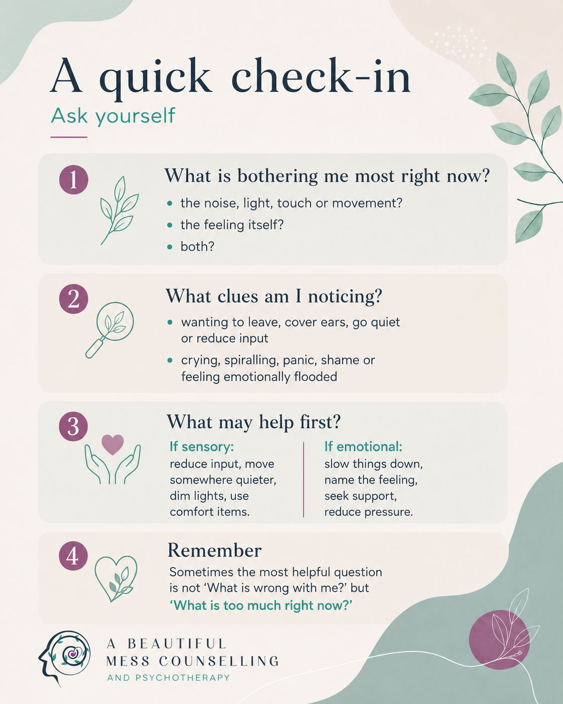 A quick check-in guide for overwhelm.