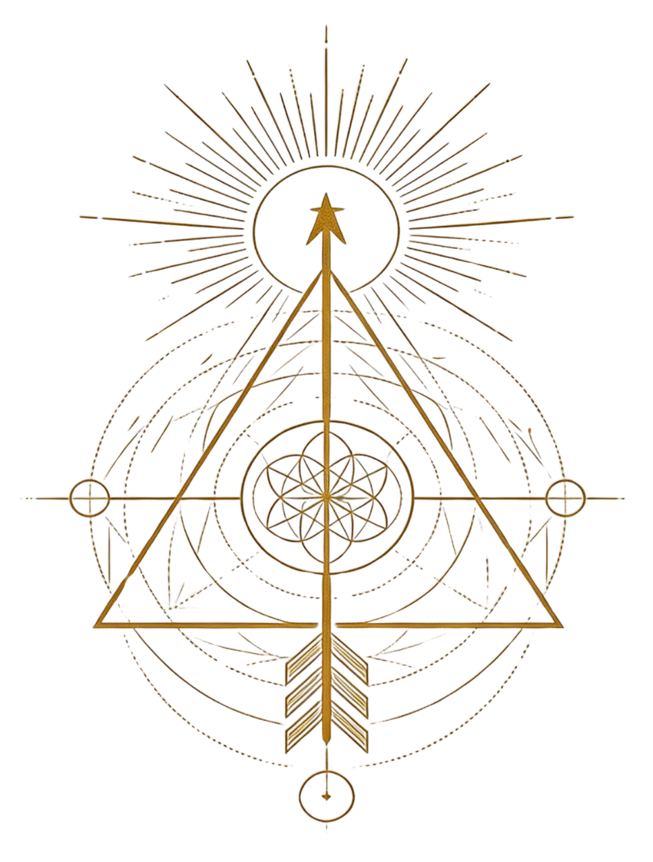 sacred geometry symbol depicting divine masculine, strength, purpose, protection, clarity, leadership & action
