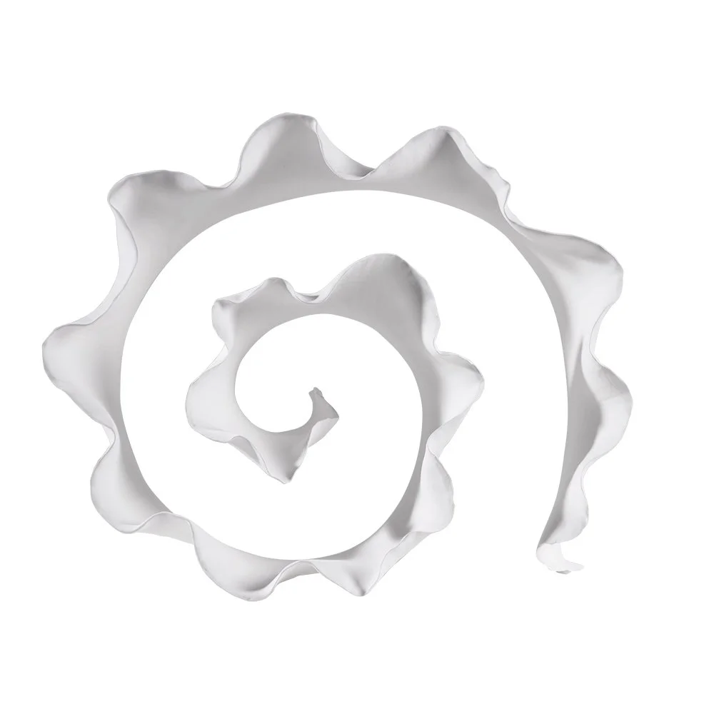 The Helix Spiral Ribbon Ceramic Sculpture