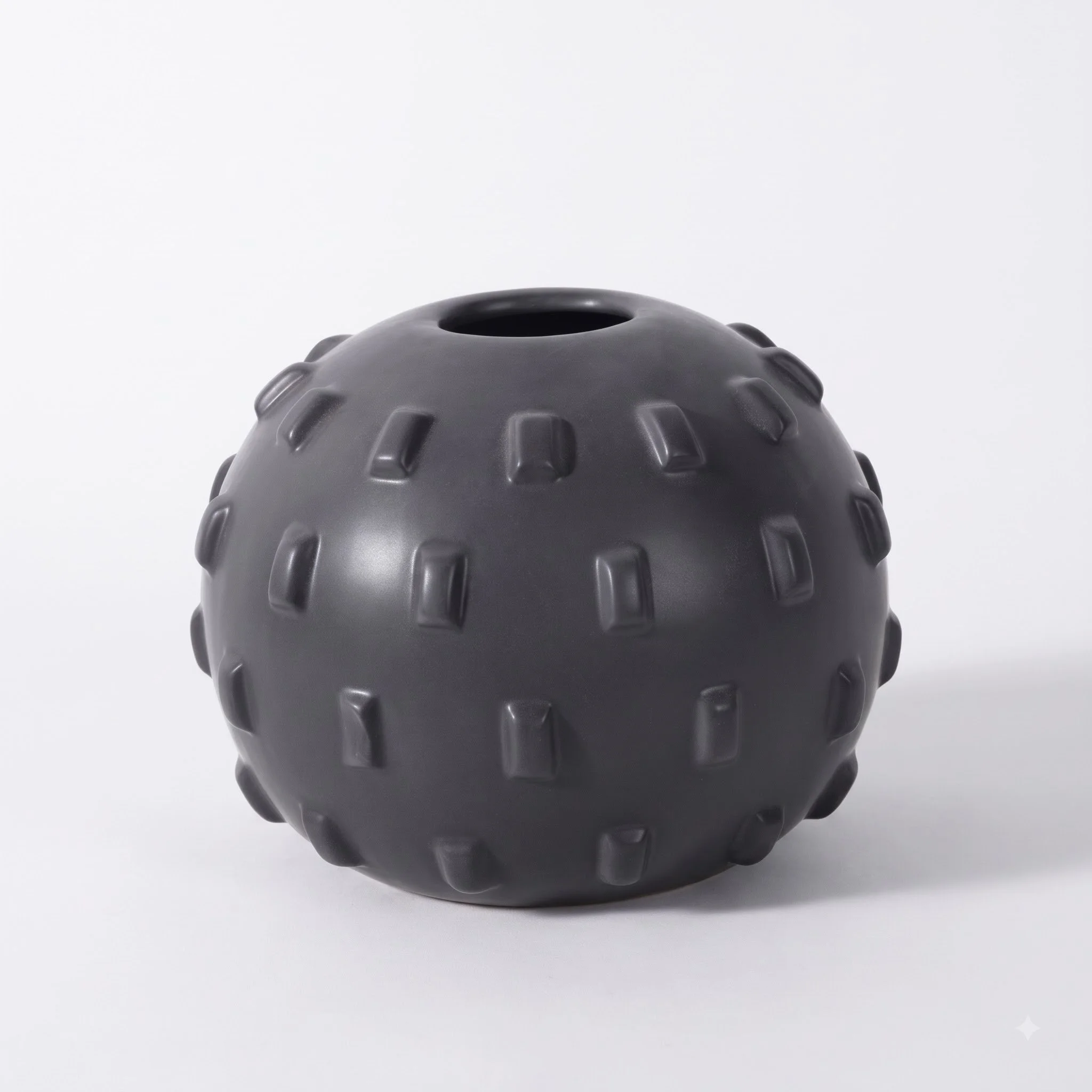 Eclipse Matte Grey Textured Vessel
