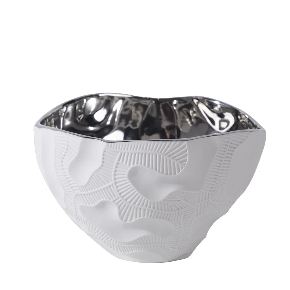 The Silver Core Embossed Alabaster Bowl