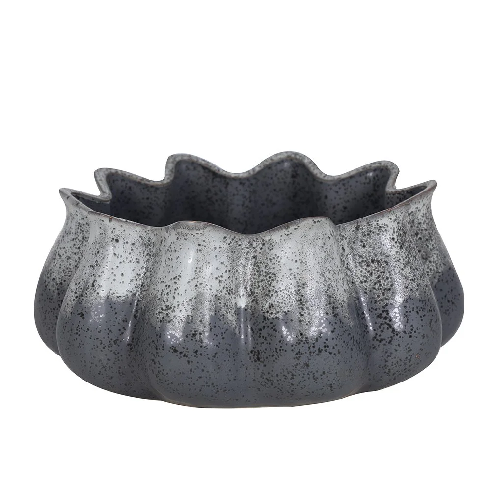 The Ombré Scalloped Ceramic Centerpiece Bowl
