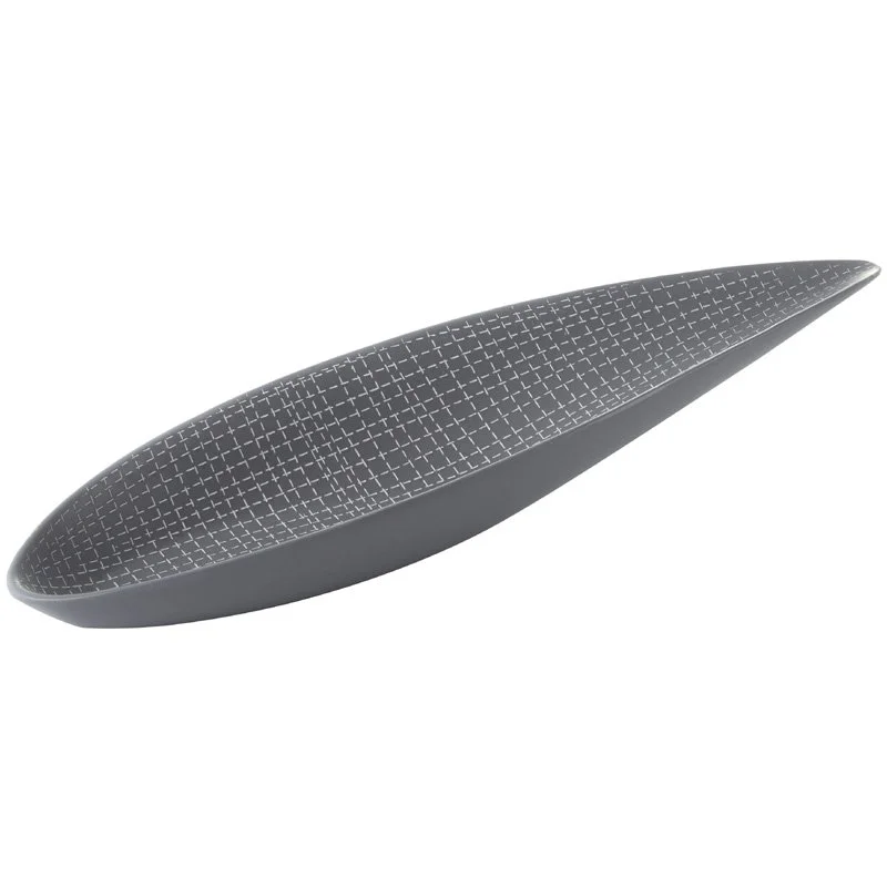 The Grid Boat Slate Ceramic Vessel