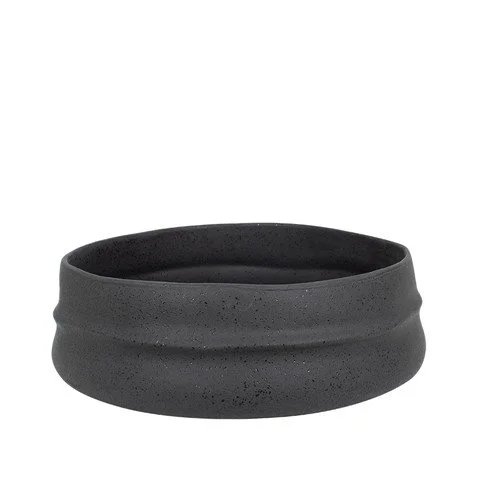 The Onyx Ridged Centerpiece Ceramic Bowl
