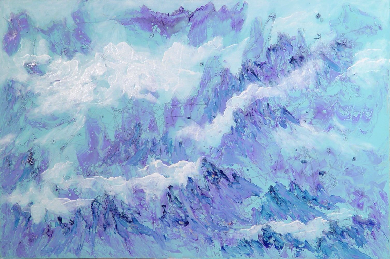 雪山浪涌靜無聲
亞克力/畫布， 

Snow Mountain 
acrylic on canvas, 

#2006