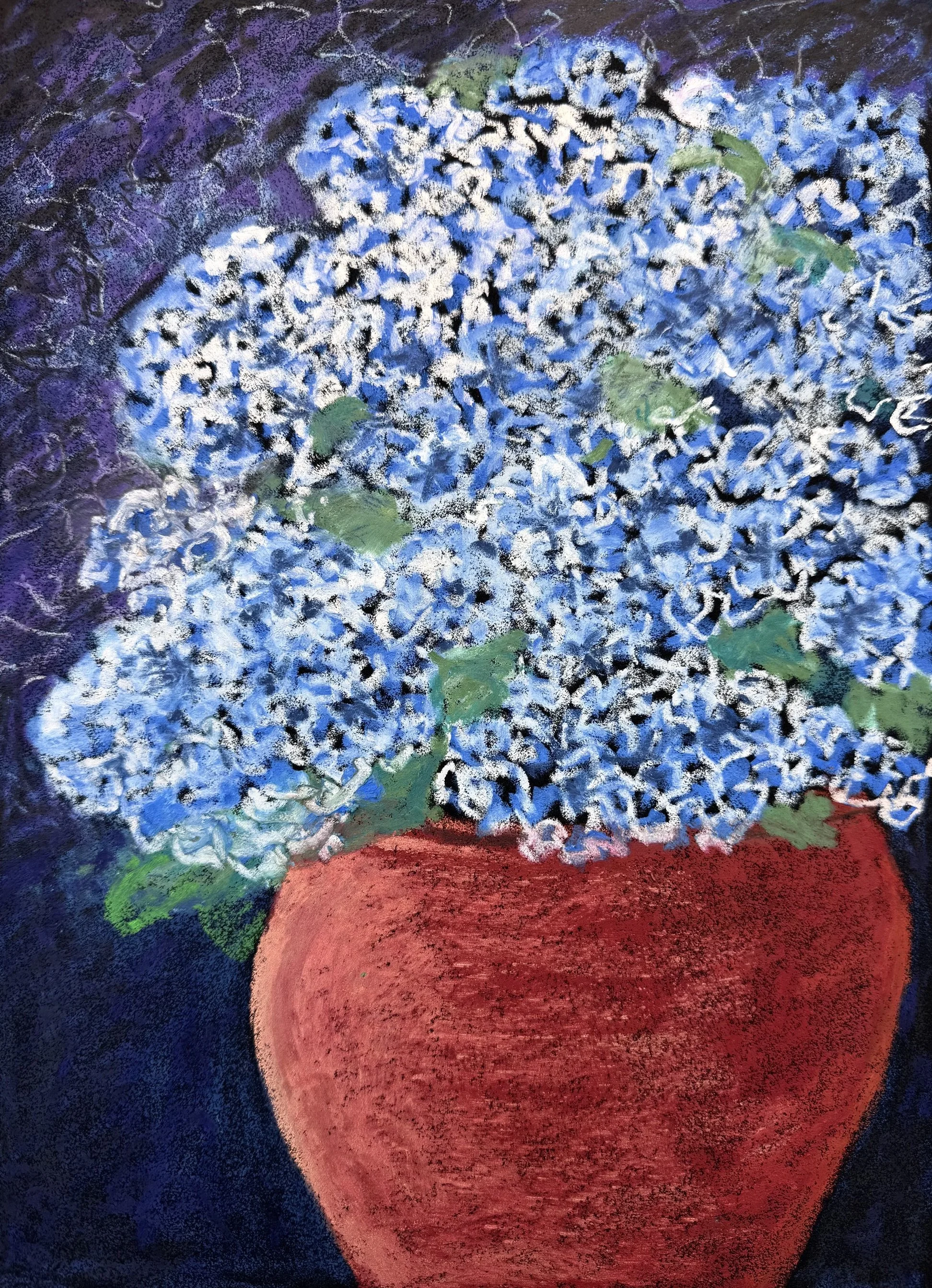 墨夜繁星  
Deep Blue Midnight

油性粉彩  Oil Pastel
24x32 cm, 9.4x12.6 in
2026