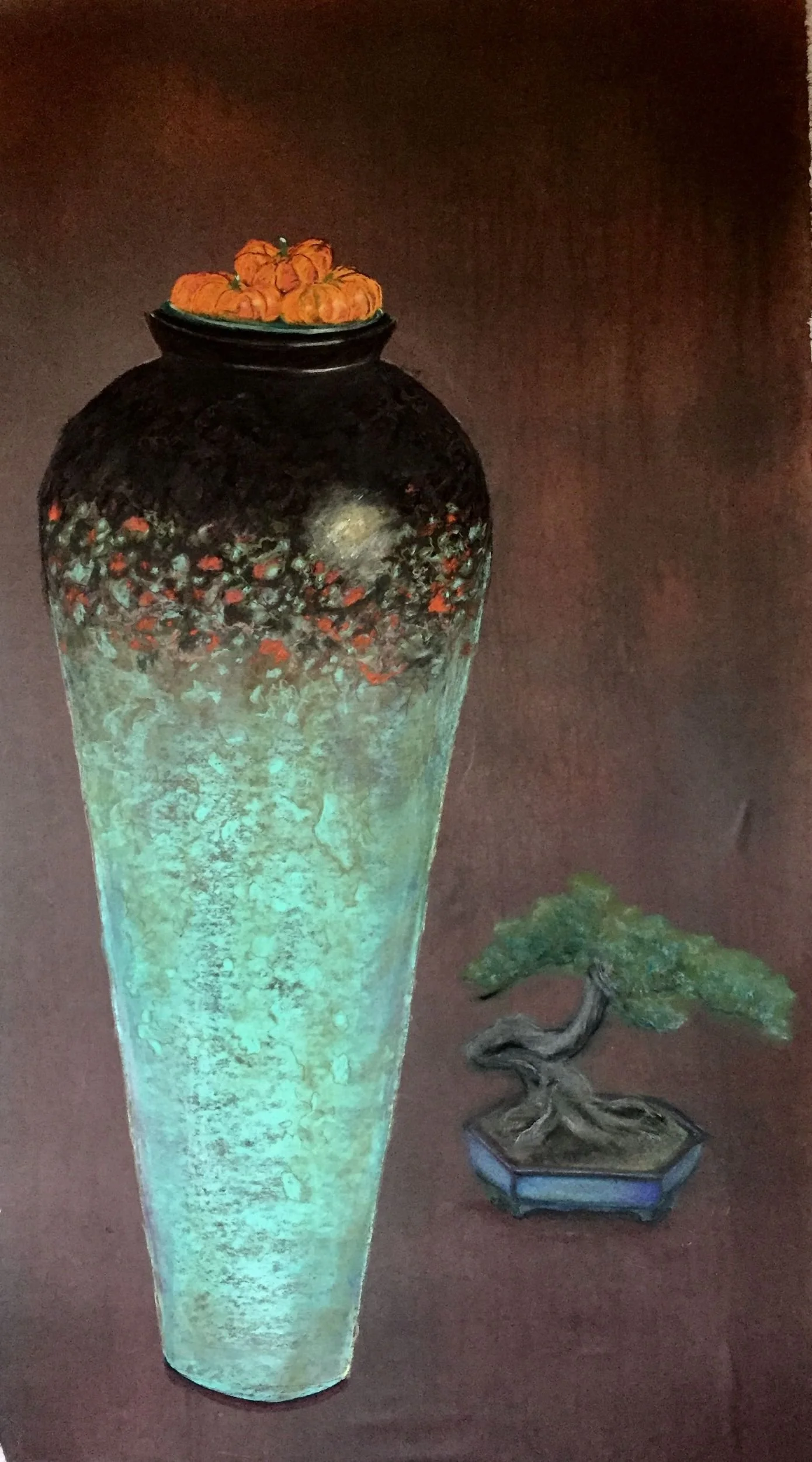 蘊光，
粉彩，色水，76x137公分

Inner Radiance,
pastel and watercolor, 30x55 in

#2018