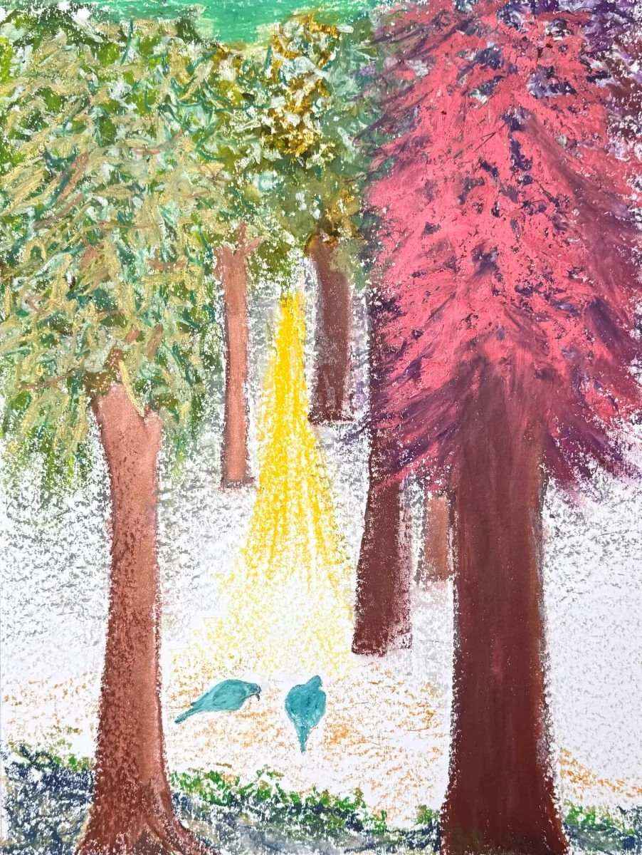 林間晨曦
油性粉彩， 32x41 公分

Dawn in the Woods
oil pastel, 12.6x16.1 inch

#2026054
