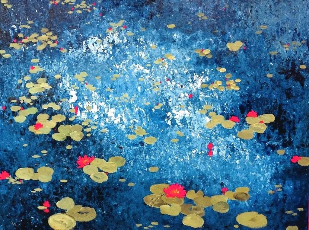 荷塘星煇
亞克力/畫布， 100x76 公分

Lotus Pond at Night
acrylic on canvas, 40x30 inch

#2014
已蒙收藏
collected