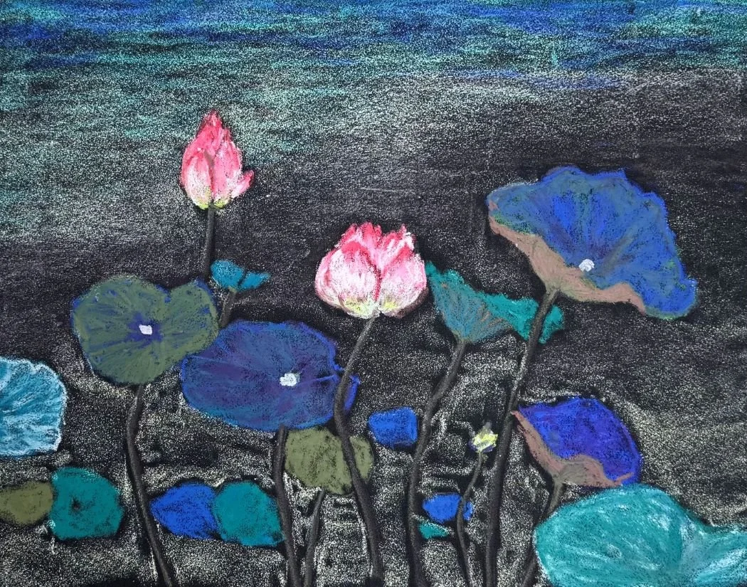 清香凝月夜
油性粉彩，41x32公分

Nocturne
oil pastel, 16.1x12.6"

#2026048