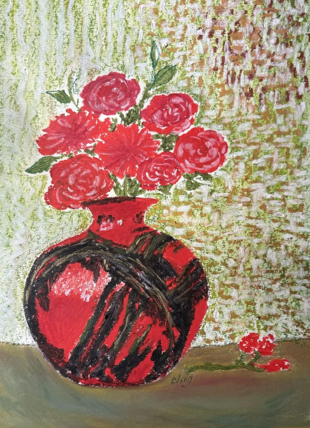 紅的滋味
油性粉彩， 31x40 cm

The Red Taste
oil pastel, 12x16 in

#2024