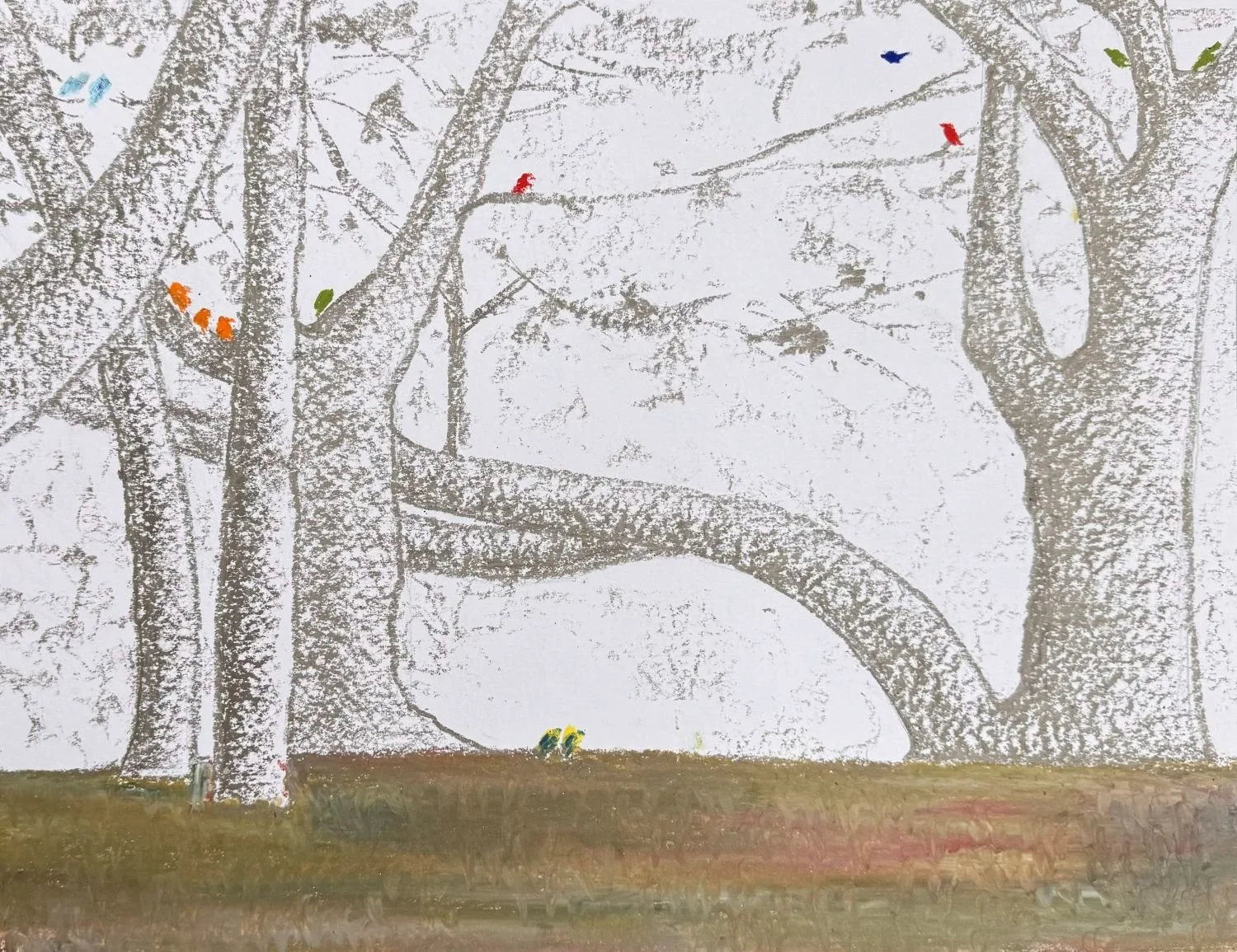 會唱歌的樹  之五
油性粉彩， 41x32公分

The Singing Tree  V
oil pastel , 40x30 in

#2026055