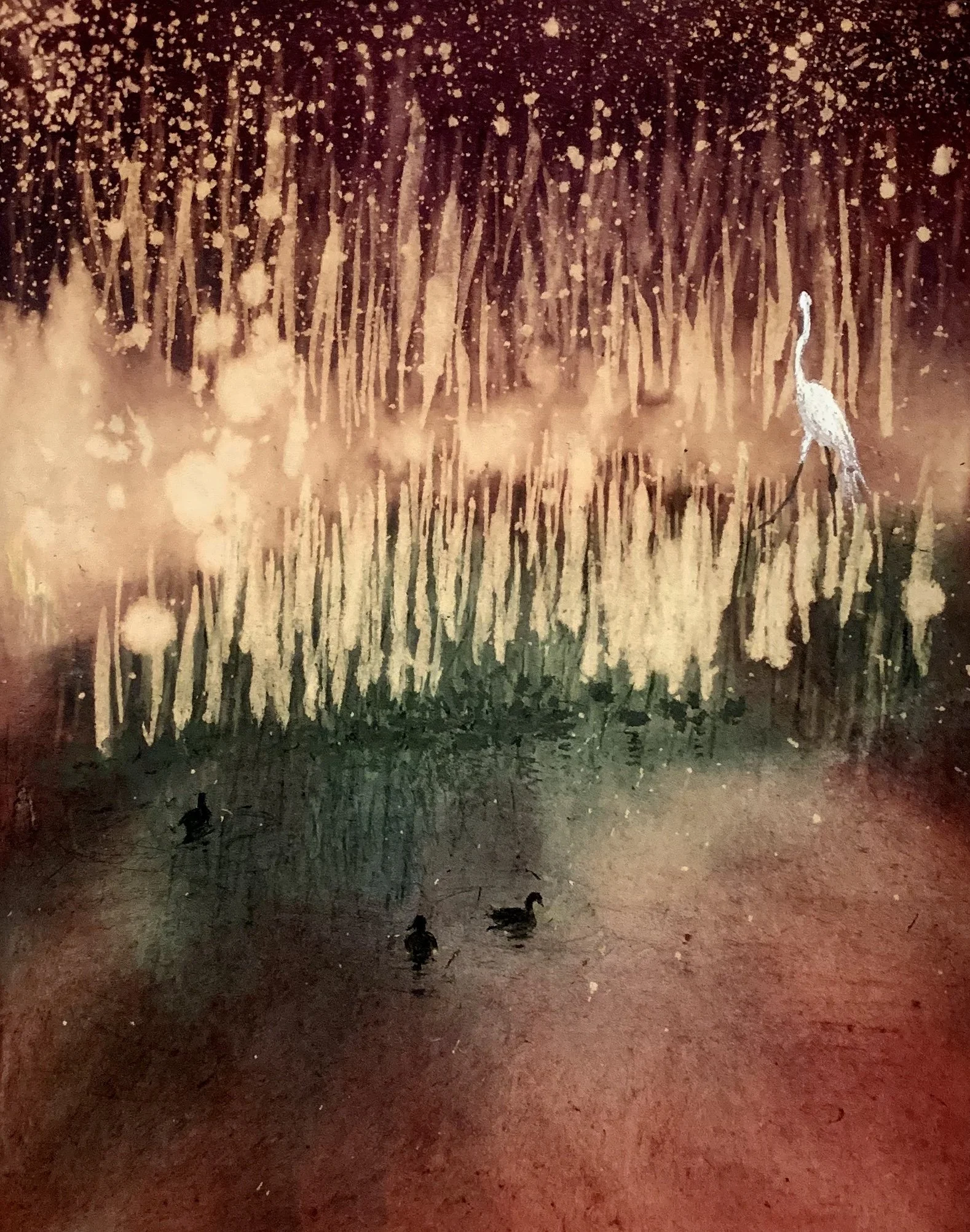 照影，
複合媒材/紙本，40x50公分

Reflected Light,
mixed media on paper,  16x20in

#2020