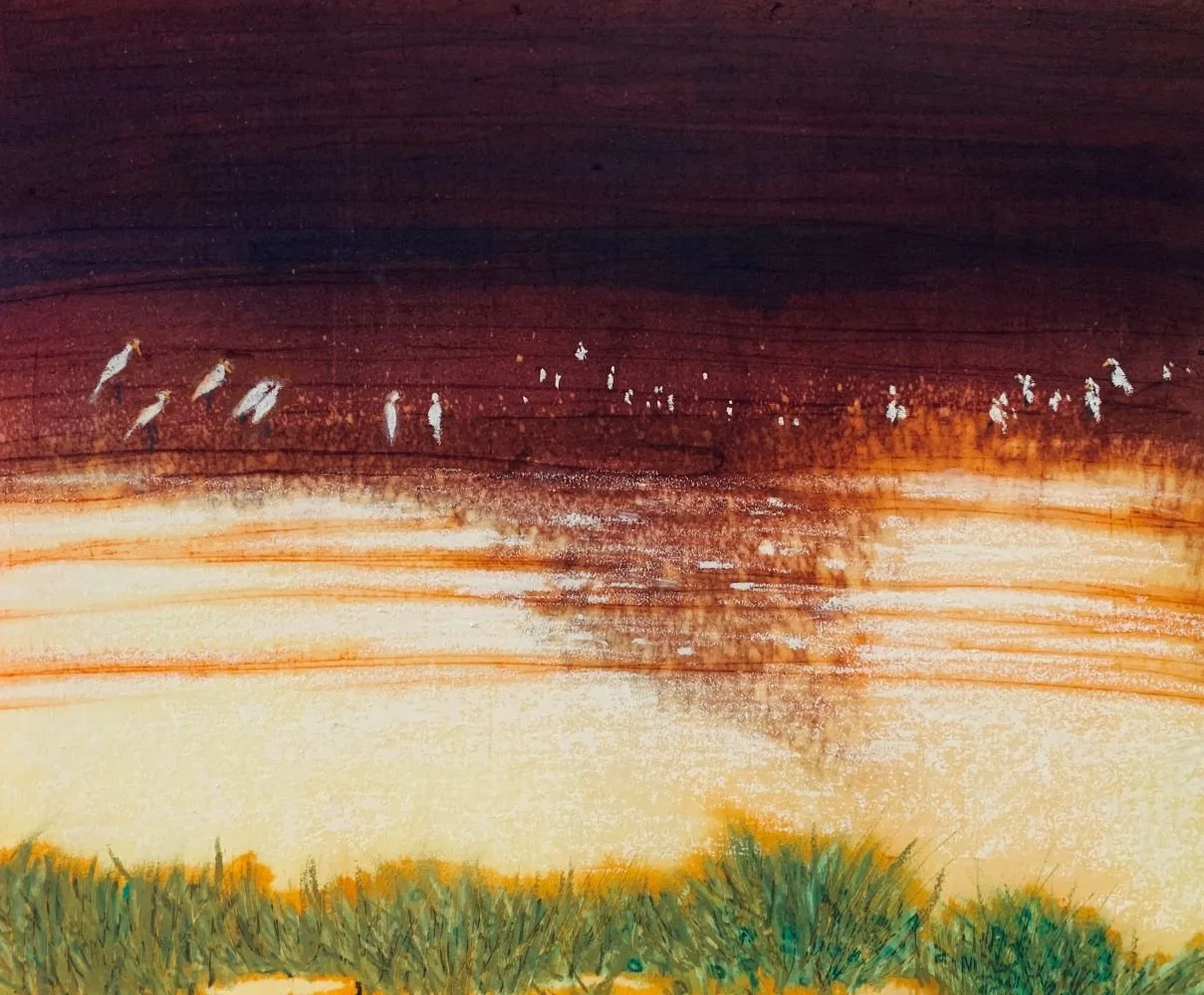 夜泊，
複合媒材，

Night Mooring
mixed media, 

#2019