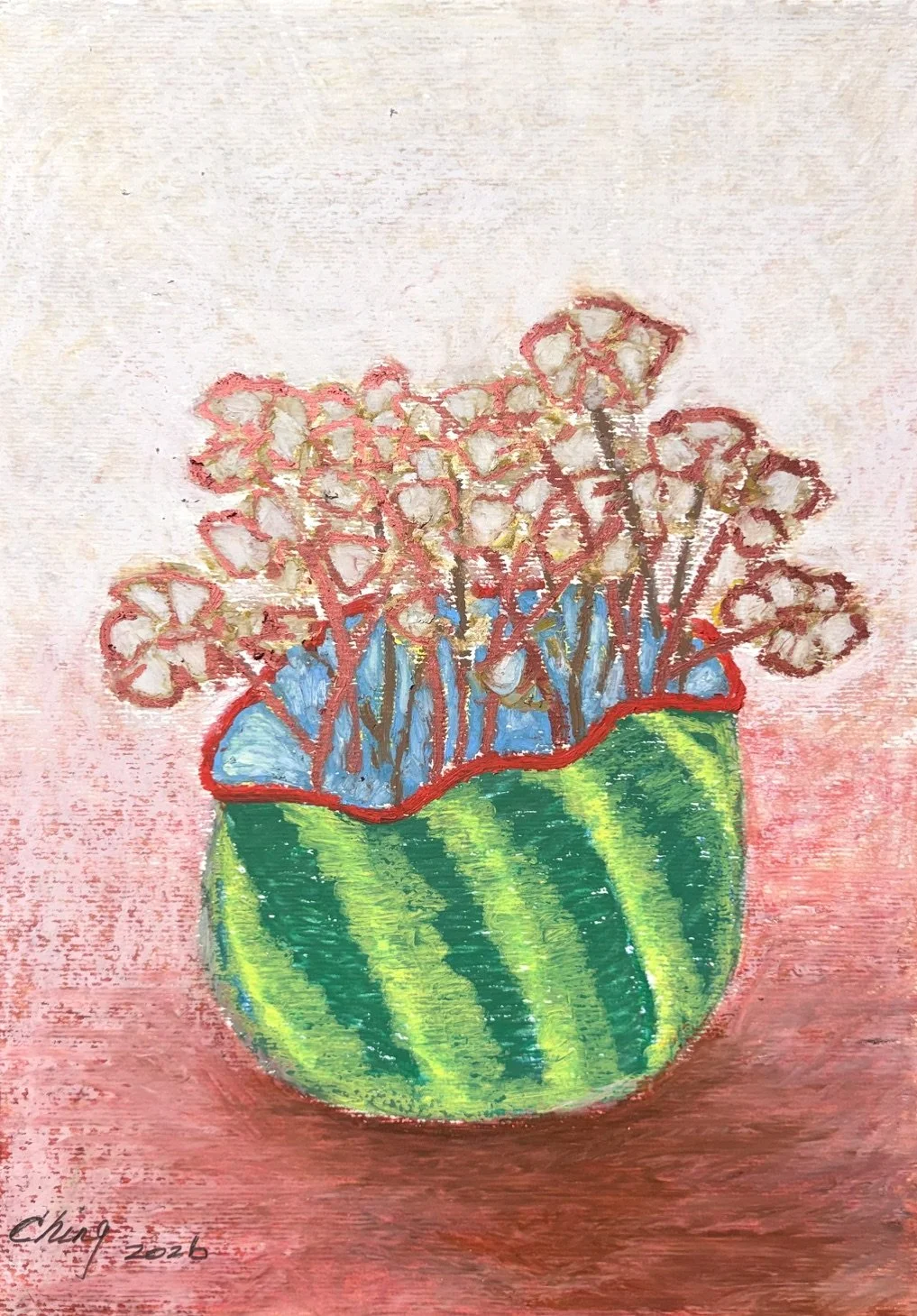 清涼一夏  Summer Humor

油性粉彩  Oil Pastel
29x42  cm, 11.4x16.5 in
2026