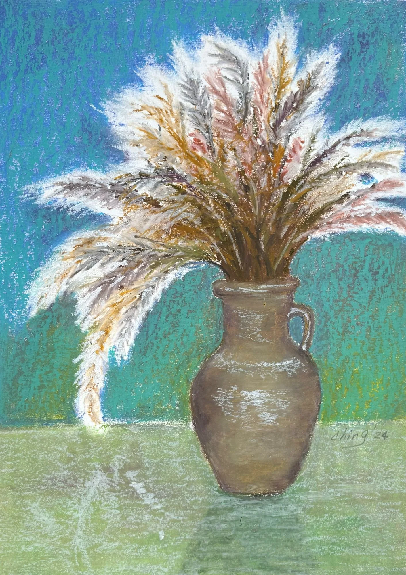 優雅伸展待佳人
油性粉彩， 31x40 cm

Elegant Stretch
oil pastel, 12x16 in

#2024
