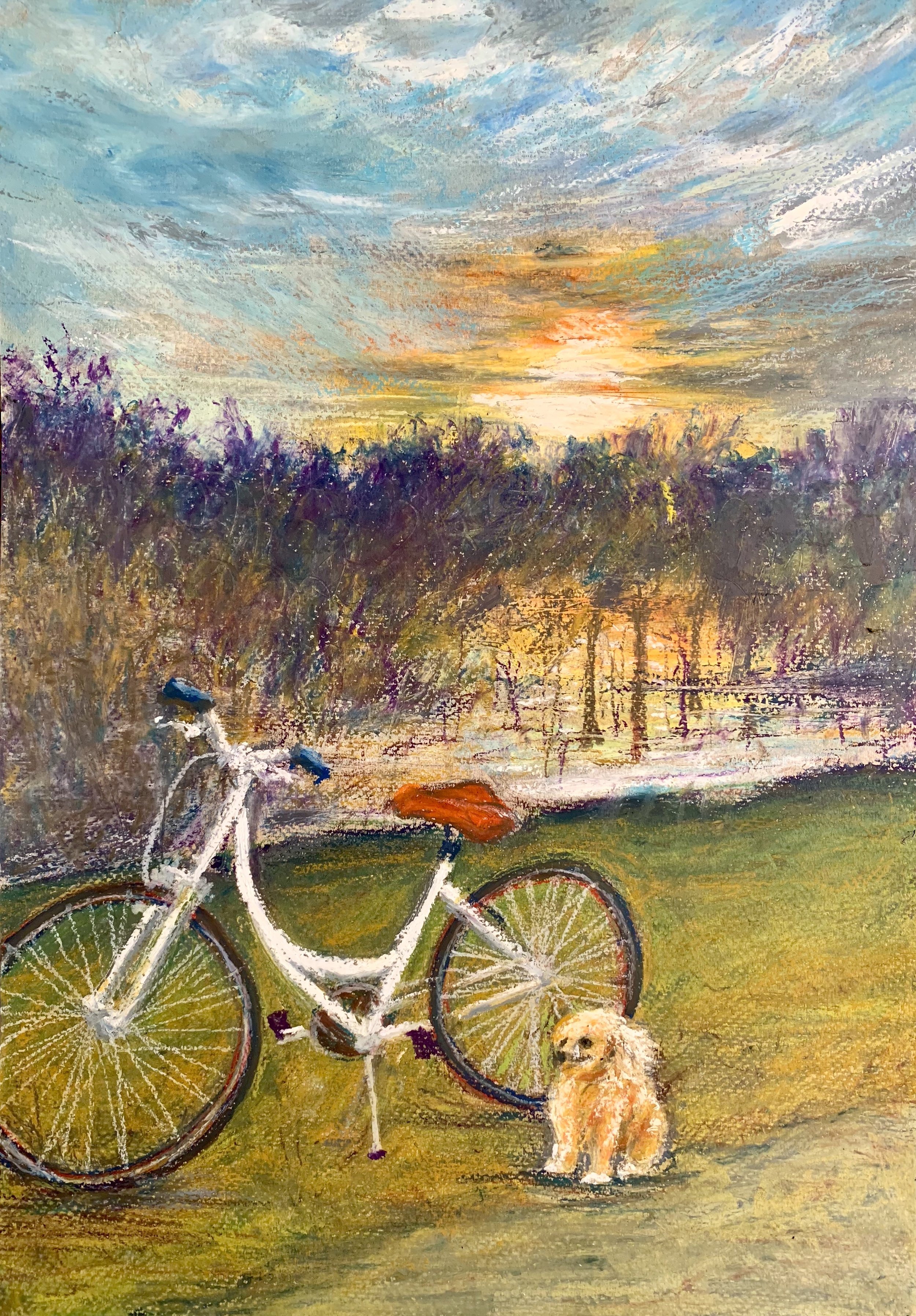結交出游歡一日
粉彩，28x23 公分

My beloved friend
pastel, 9.5x12.5 inch

#2018