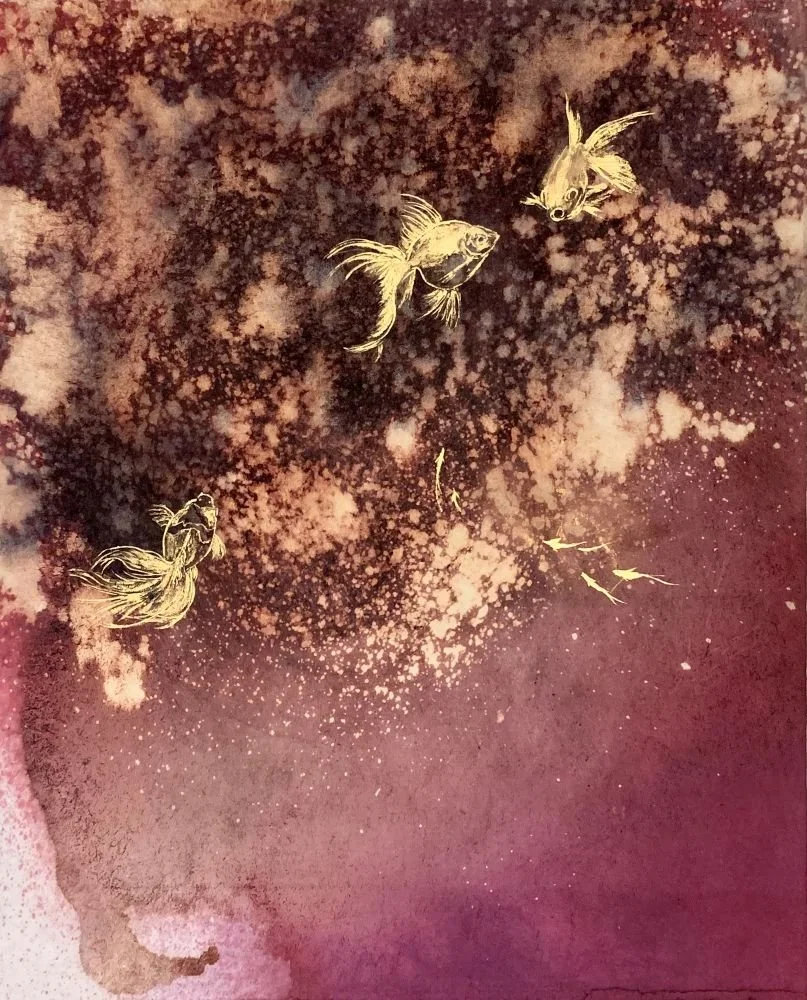 金緣
複合媒材/紙本，40x50公分

Golden Love
mixed media on paper,  16x20in

#2020