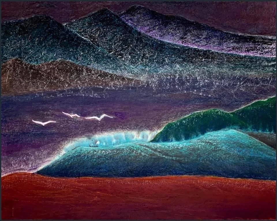 夜行者
複合媒材，98x75公分

Night Flight
mixed media, 39x30 inch

#2021
已蒙收藏
collected