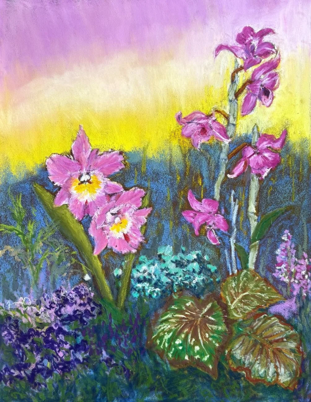 晨光深處尋幽香
油性粉彩，32x41公分

Tracing the Morning Fragrance
oil pastel, 11.6x16.1"

#2026036