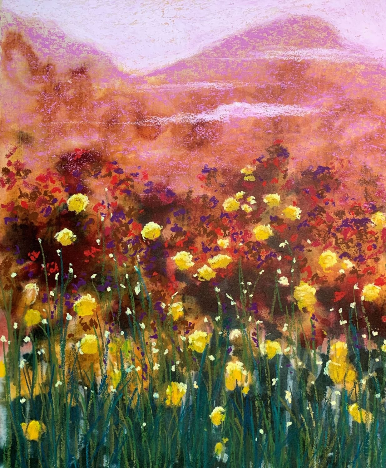春野花醒
色水，粉彩/紙本， 38x48 公分

Spring Wakes up the Flowers
watercolor, pastel, 15x19 inch

#2020