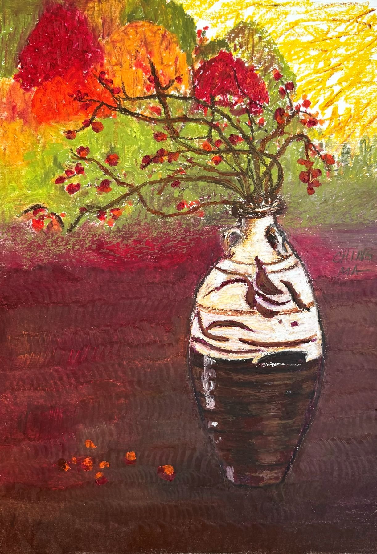 秋日情懷
油性粉彩， 31x40 cm

Autumn Nostalgia 
oil pastel, 12x16 in

#2024
