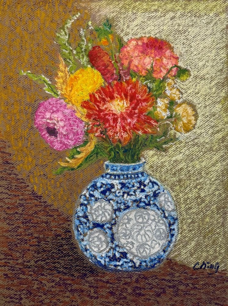 青花瓷
油性粉彩， 31x40 cm

Asian Style Porcelain
oil pastel, 12x16 in

#2024