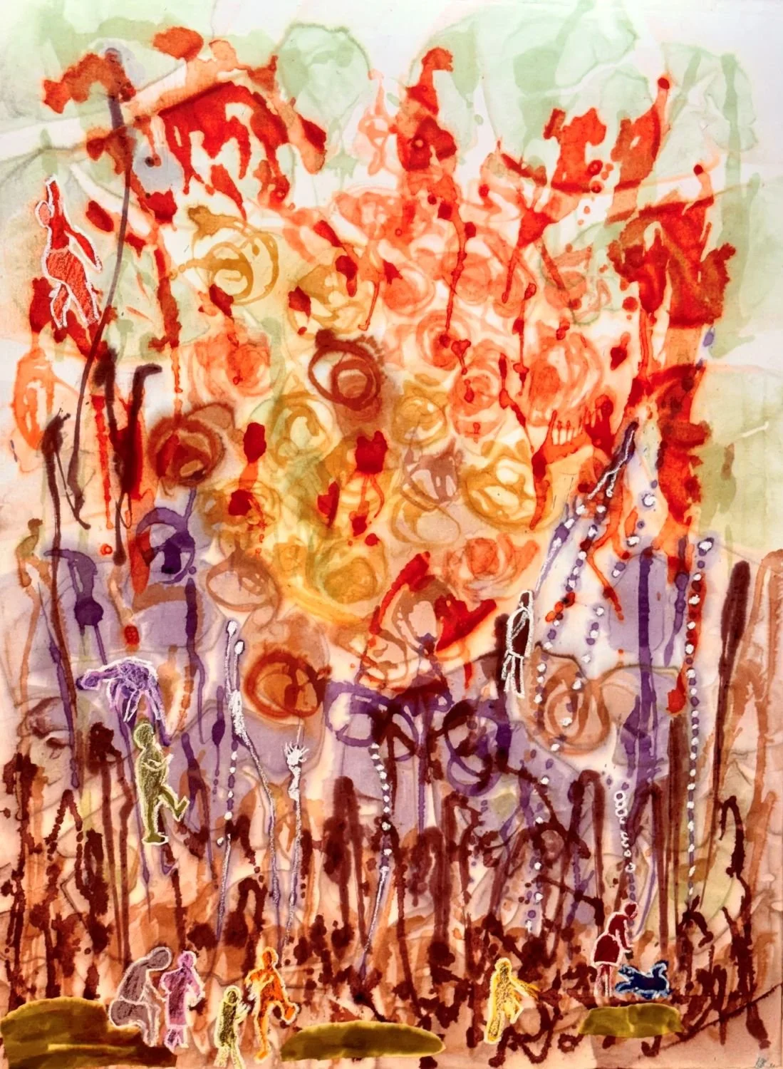 人和人生存的環境
複合媒材， 96x72 公分

Human Dwell on the Environment Created by Themselves
mixed media, 28x38 inch

#2024 