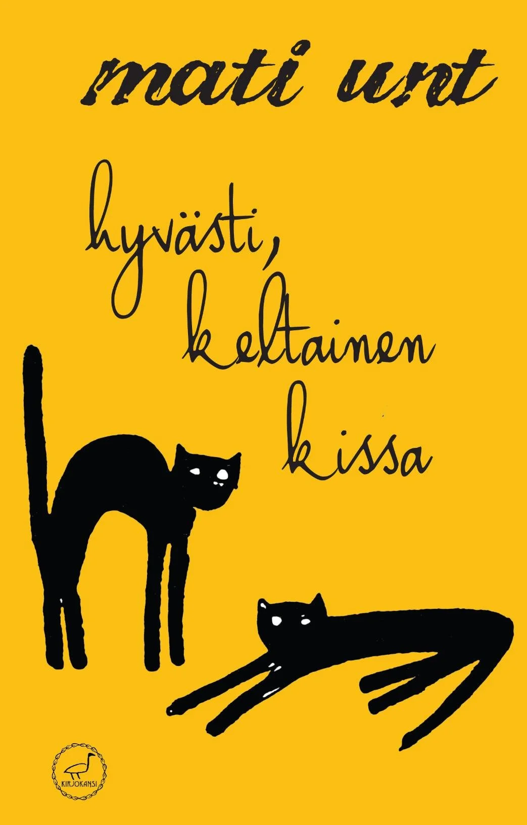 Mati Untin Hyvästi, keltainen kissa -kirjan kansikuva.