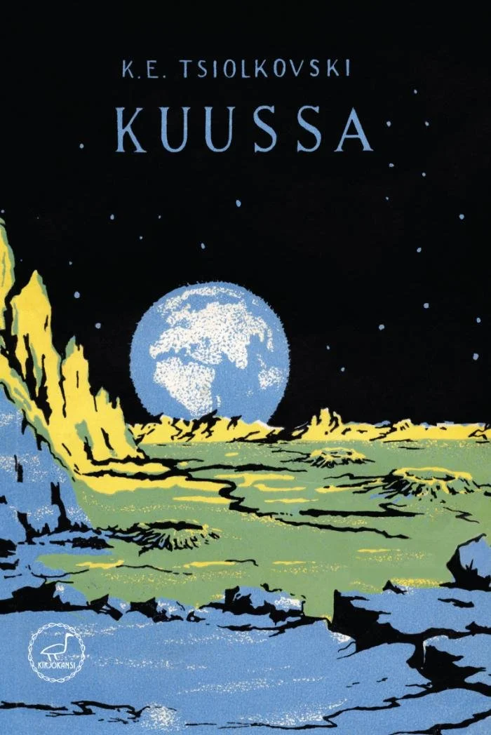 K. E. Tsiolkovskin Kuussa -kirjan kansikuva