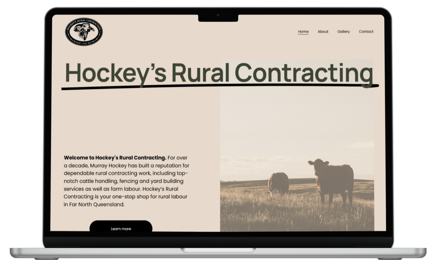 Hockey's Rural Contracting tradie website design Far North Queensland by SineWeb