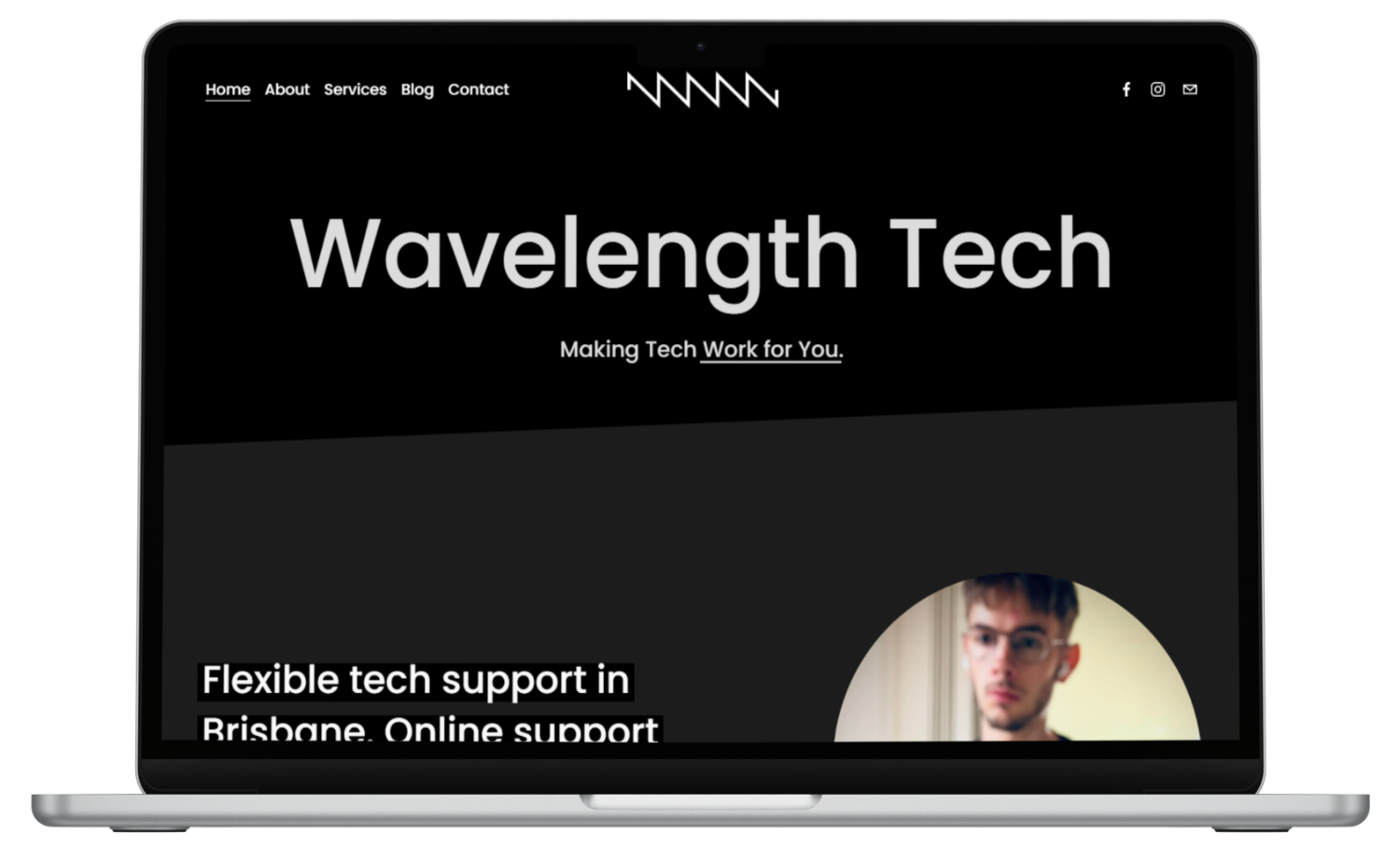 Wavelength Tech Brisbane small business website design by SineWeb.