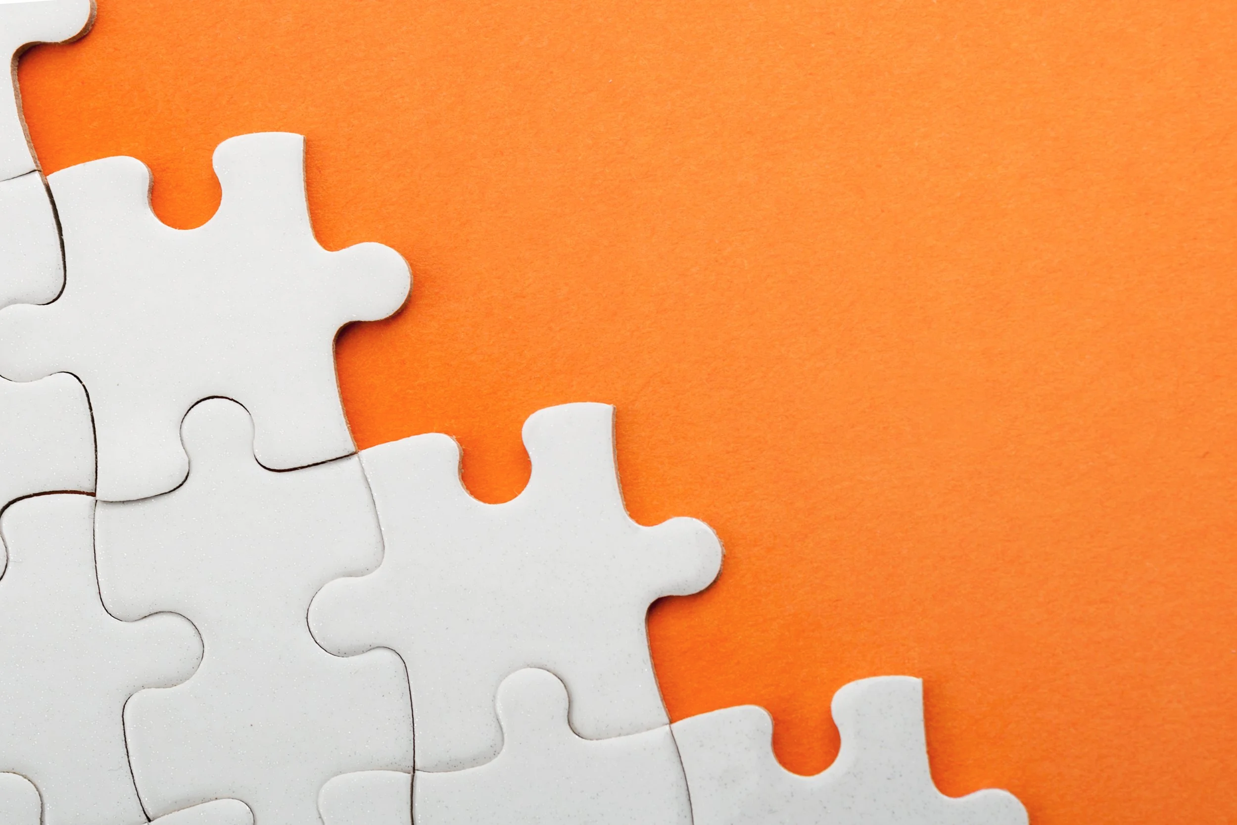 White jigsaw puzzle image