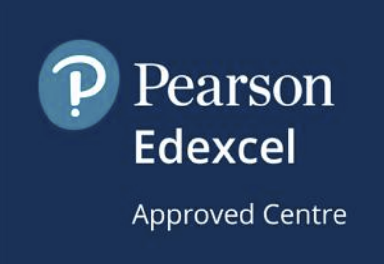 Pearson Edexcel Approved Centre logo with blue background and white text.