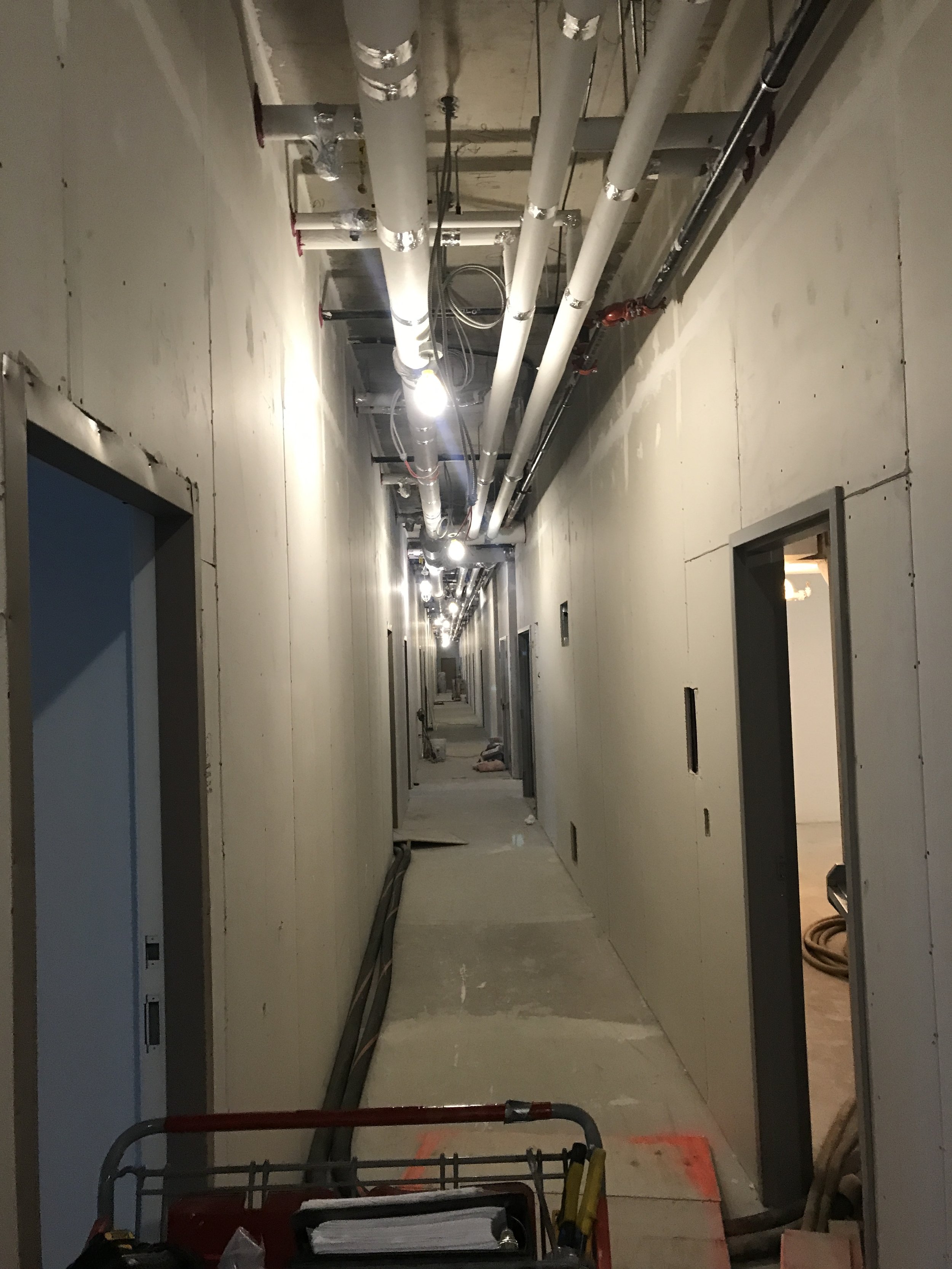 Commercial drywall installation and taping project in Toronto completed by Ontario Drywall Finishes.