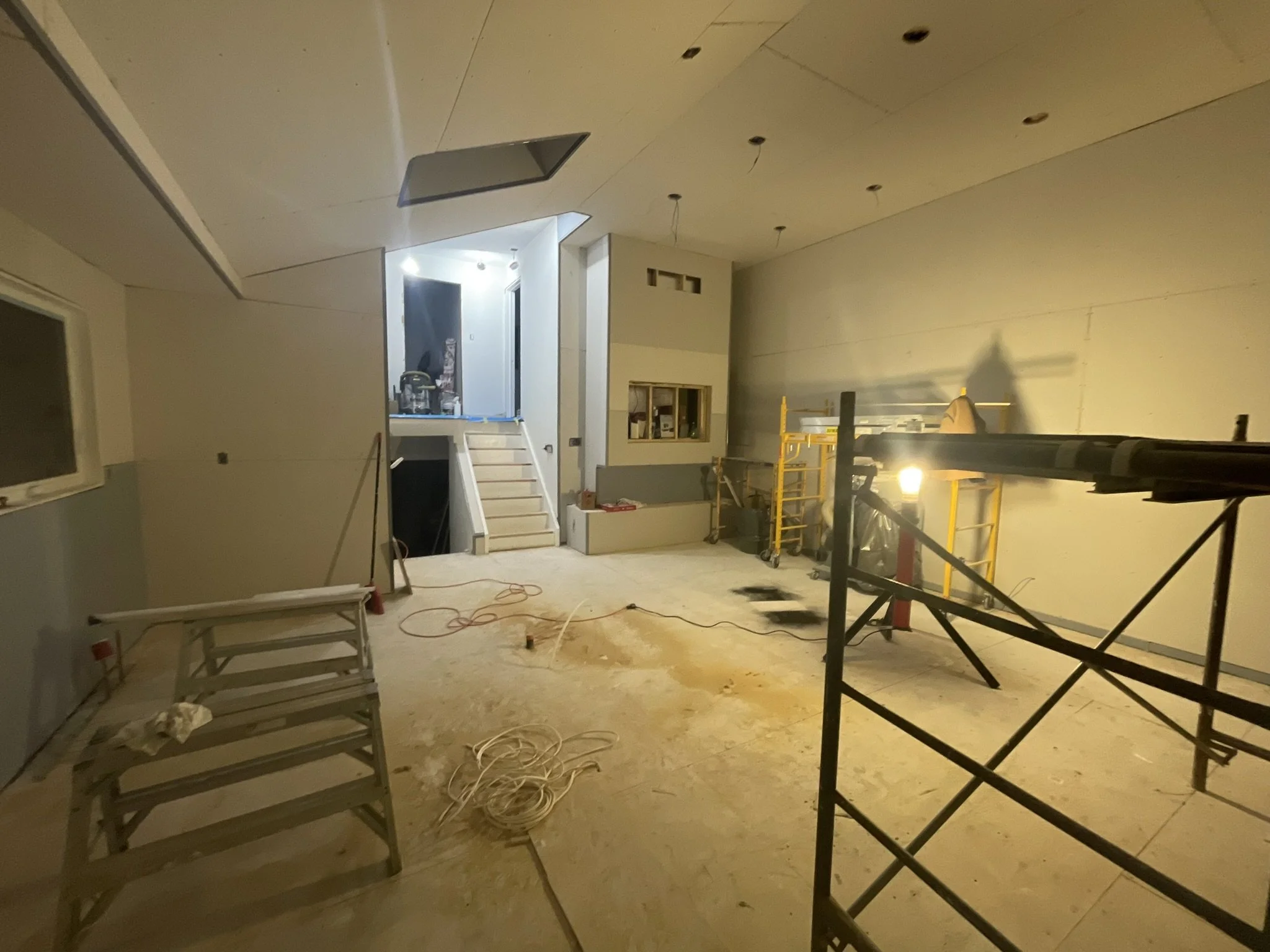 Drywall installation, taping, and plastering service completed in Etobicoke.