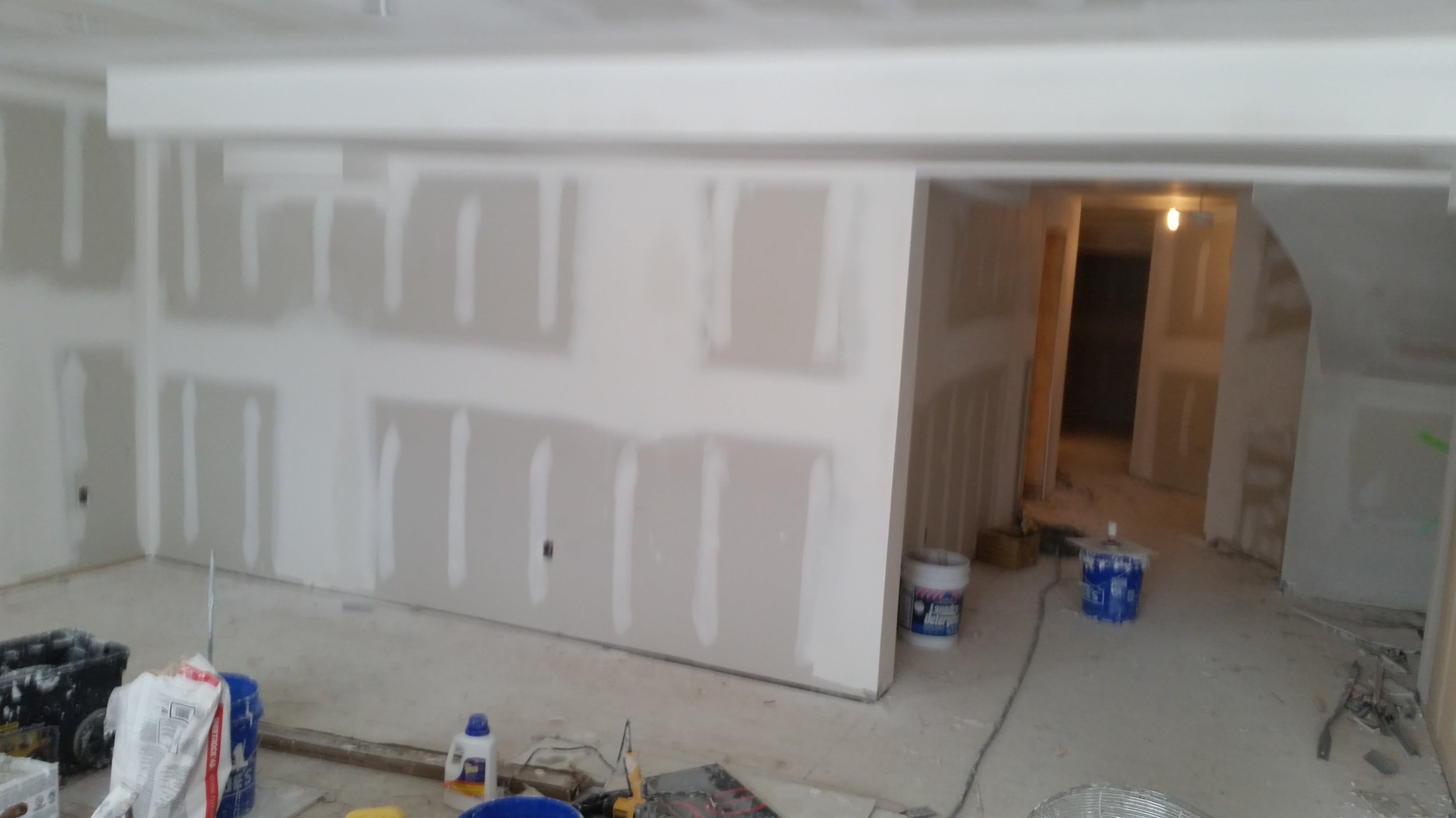 Drywall installation and finishing project completed in Etobicoke by Ontario Drywall Finishes.