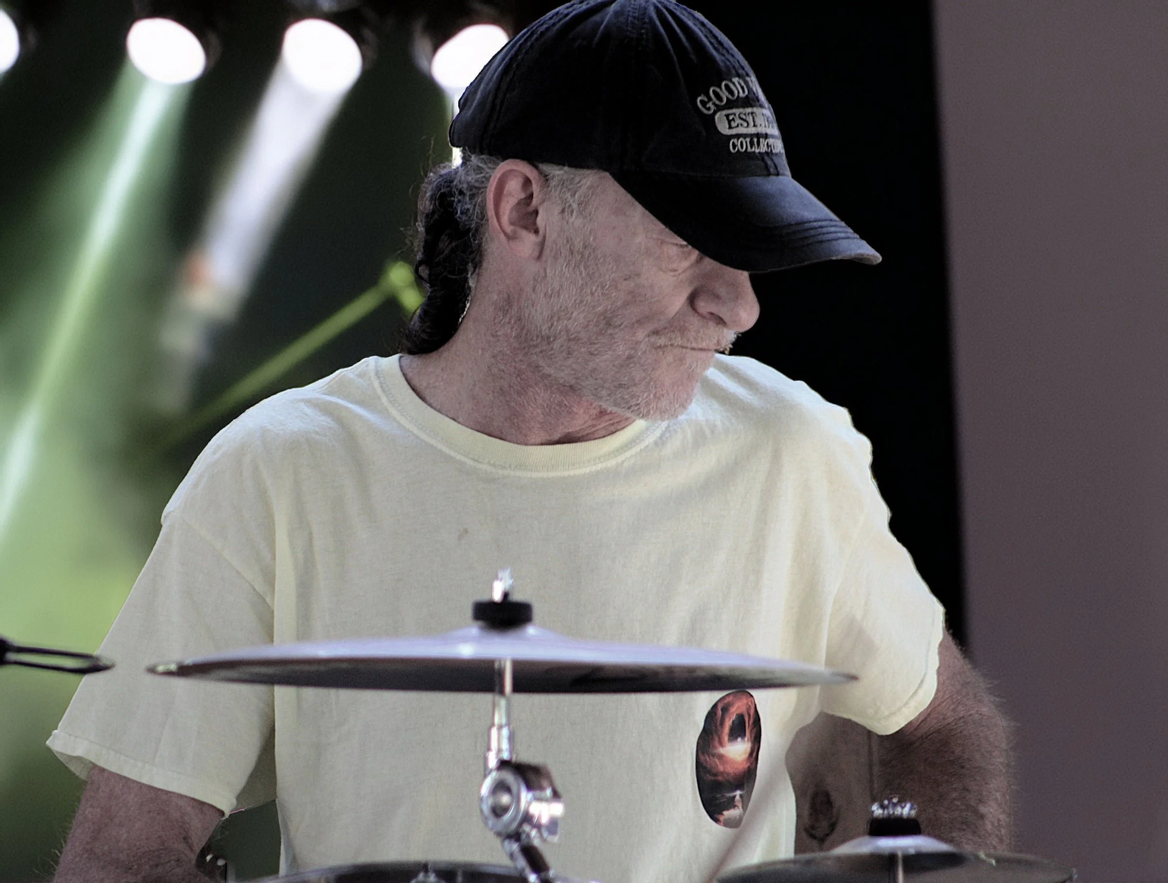 James Haynes playing drums for the Band Longshot