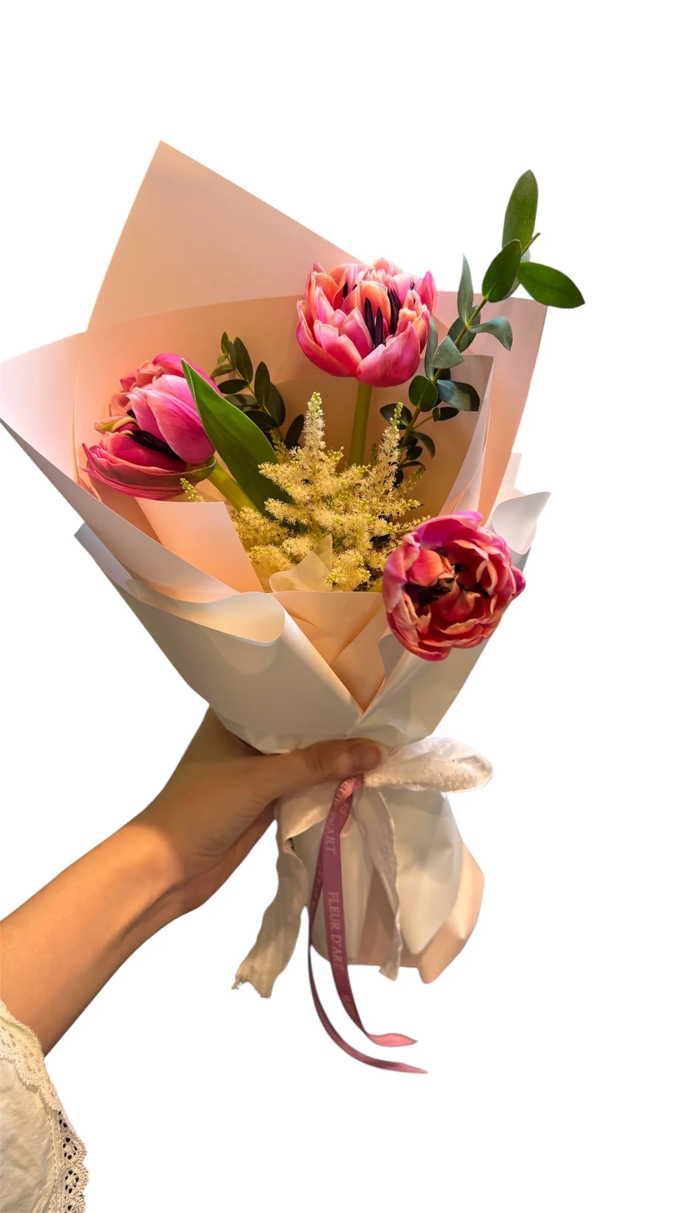 3 Stem Pink Tulip